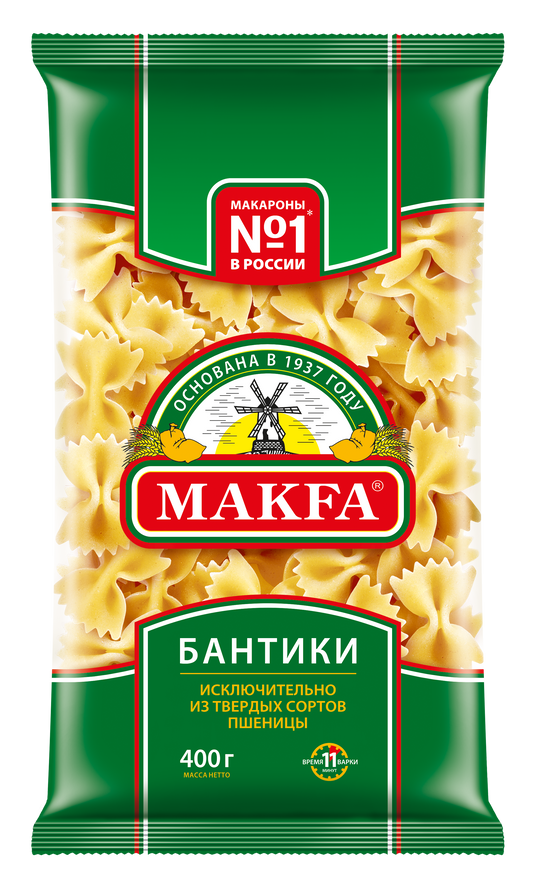 Макароны бантики Makfa