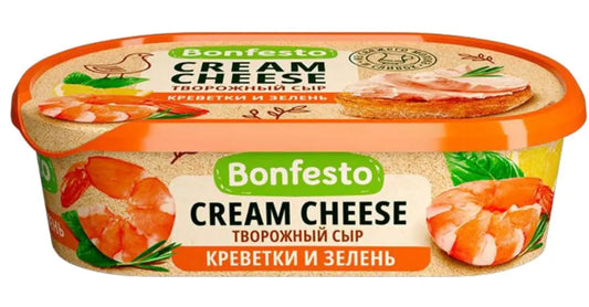 Крем чиз со вкусом креветки и зеленью Bonfesto