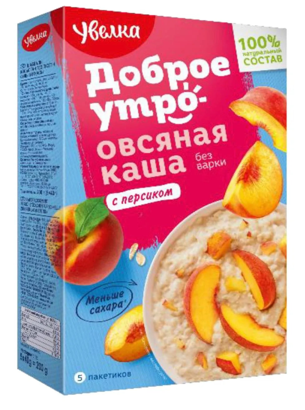 Овсяная каша без варки Увелка с персиком