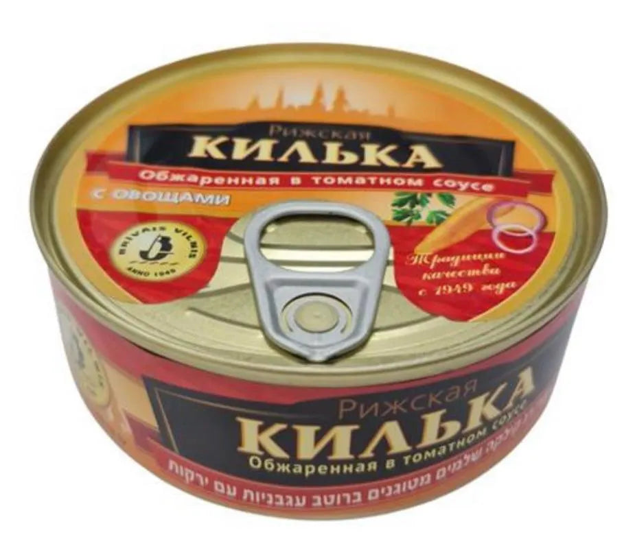 Килька обжаренная в томатном соусе с овощами Brivais Vilnis