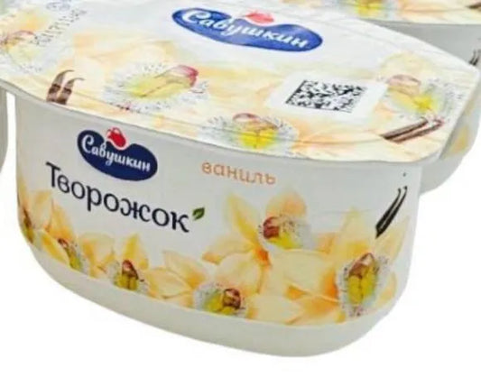 Творожок Савушкин со вкусом ванили