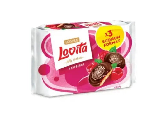 Печенье LOVITA с желейной начинкой (малина)