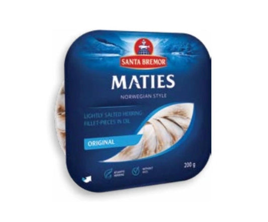 Кусочки слабосоленой сельди в масле MATIES