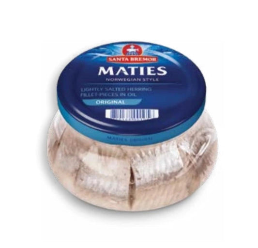 Кусочки слабосоленой сельди в масле MATIES