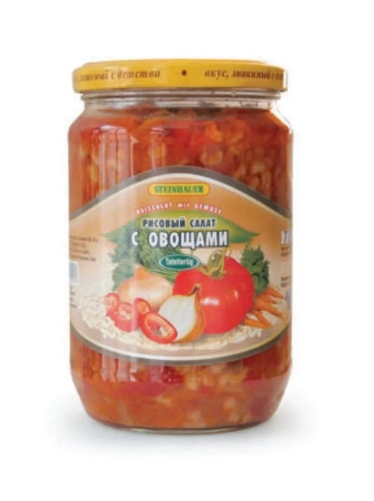 Рисовый салат с овощами